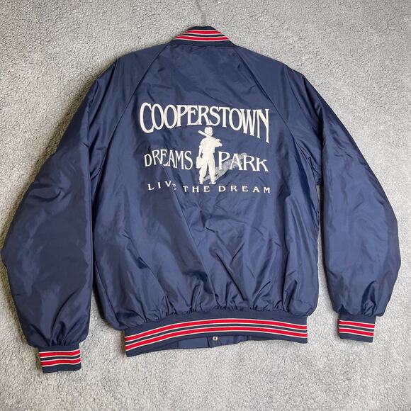 Cooperstown Dream Park Jacket Adult Large Blue Baseball - Picture 1 of 15